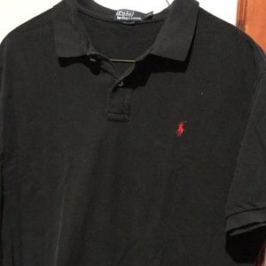 Black polo shirt